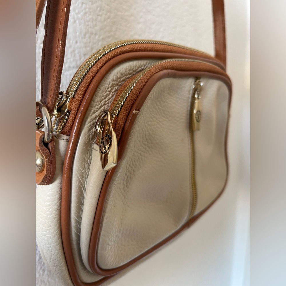 Valentina Italian Leather With Zippers Crossbody Purse